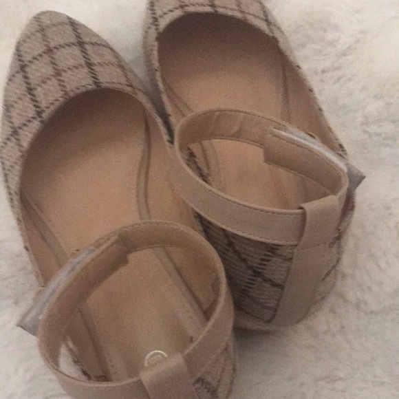Plaid Ankle Strap Women Shoes - Picture 7 of 8